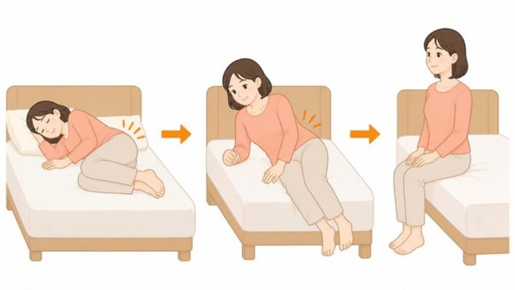ぎっくり腰で痛いときの起き上がり方