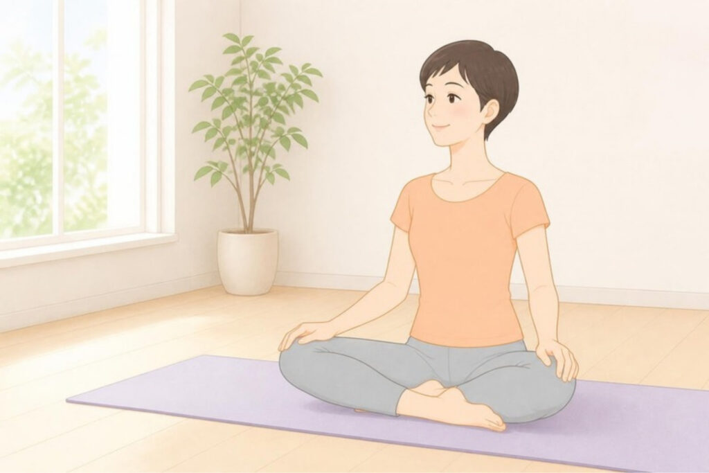 ヨガを再開した50代女性のイメージ