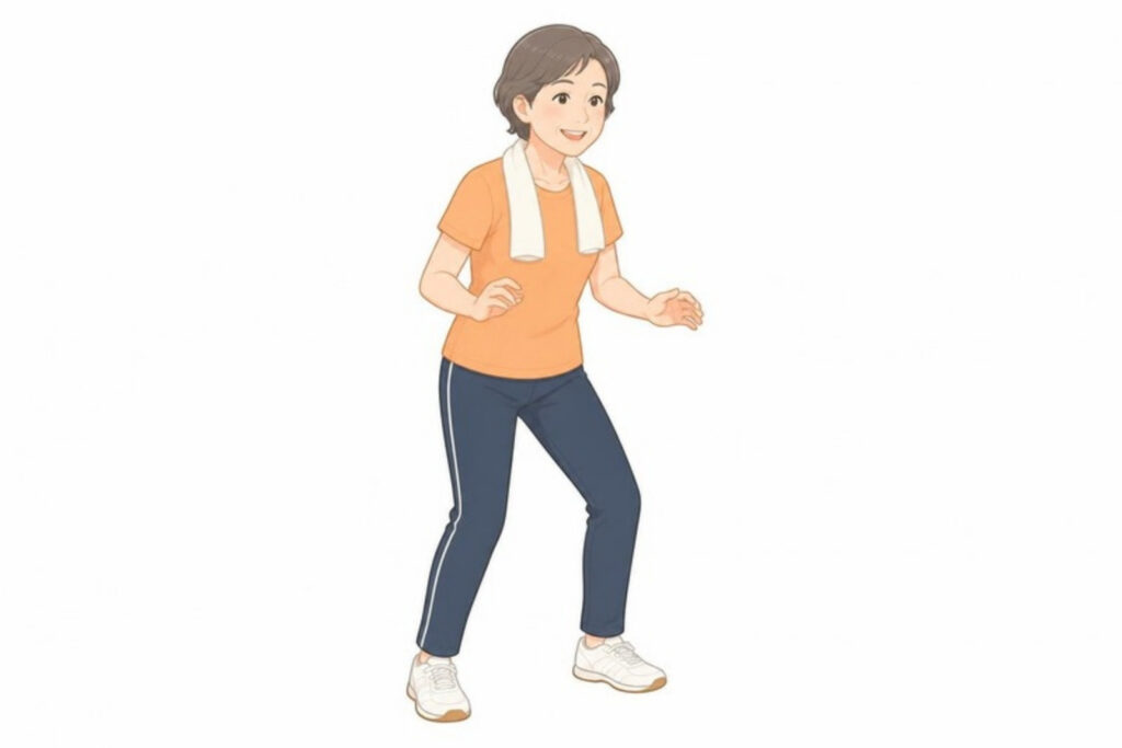 スポーツを楽しむ60代女性のイメージ