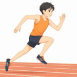 思いきり走る短距離選手のイメージ