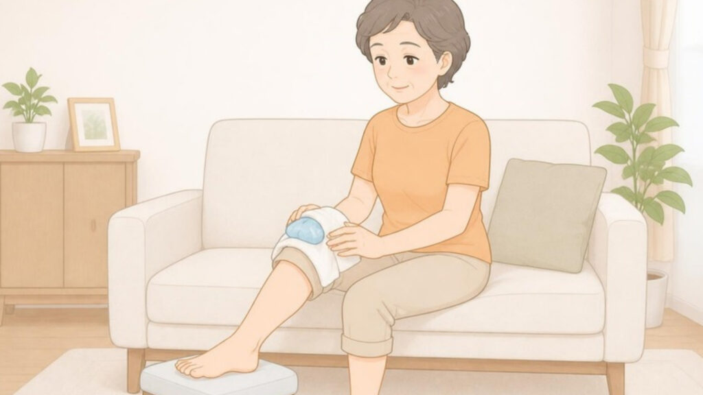 炎症が強い時期にひざを冷やす