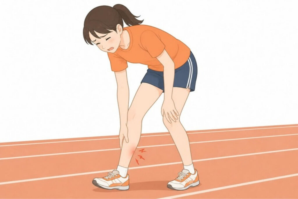 走るとすねの内側が痛む陸上選手